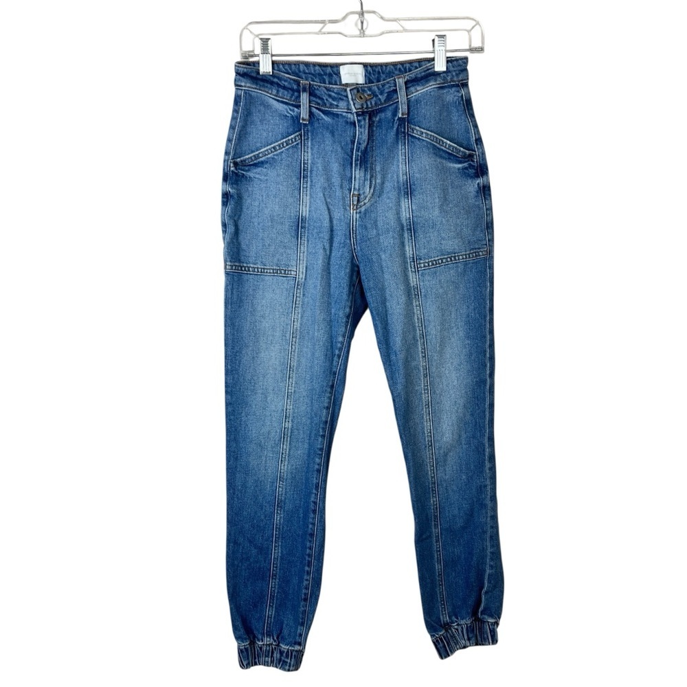 Jonathan Simkhai Wiley Cropped High Waist Tapered Jeans
